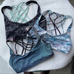 Lot of 3 Lululemon sports bras, small